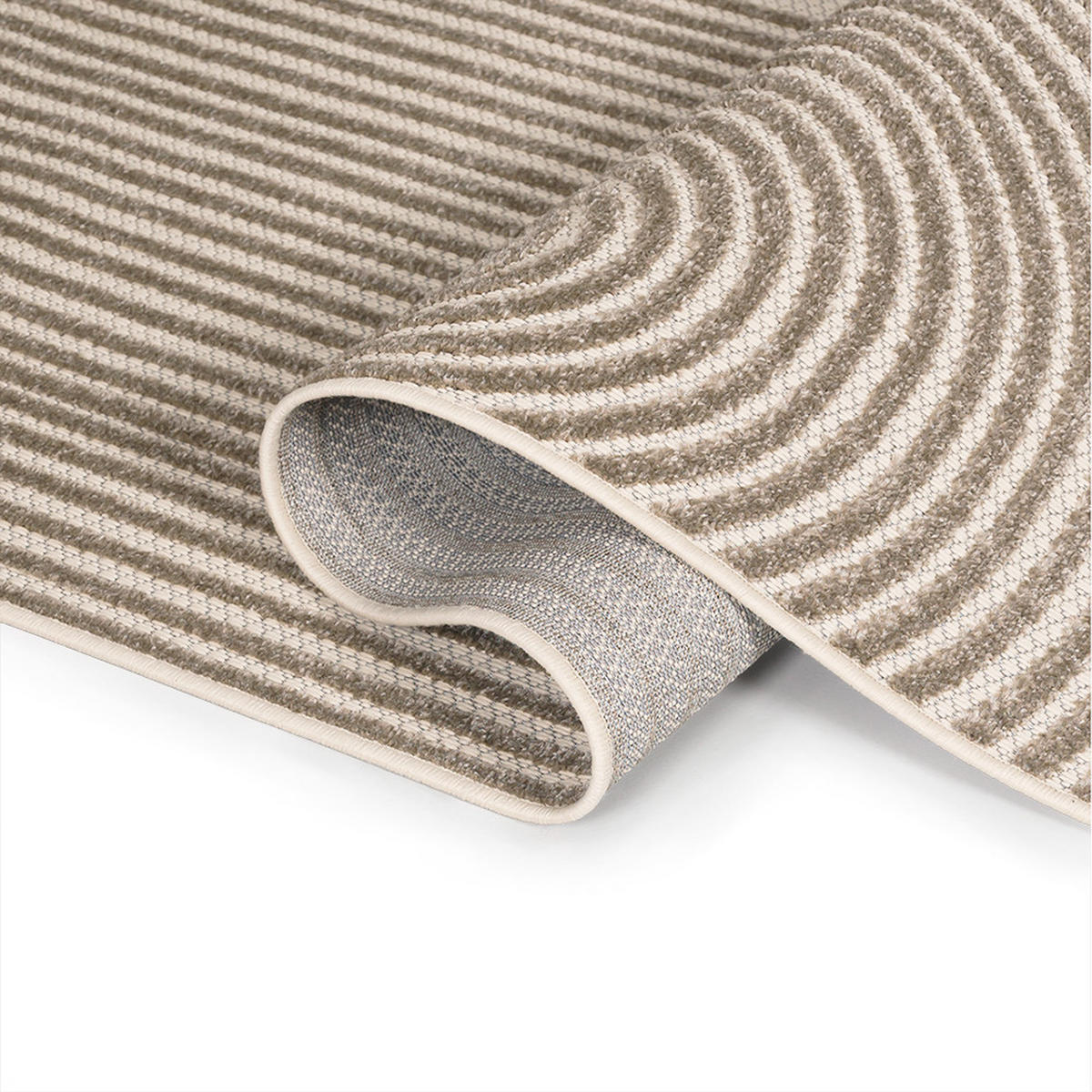 TEPPICH In-& Outdoor Fano Sera Mazovia 120x170cm Braun Creme Geometrisch Kurzflor - Braun, Textil (120/170cm) - Mazovia