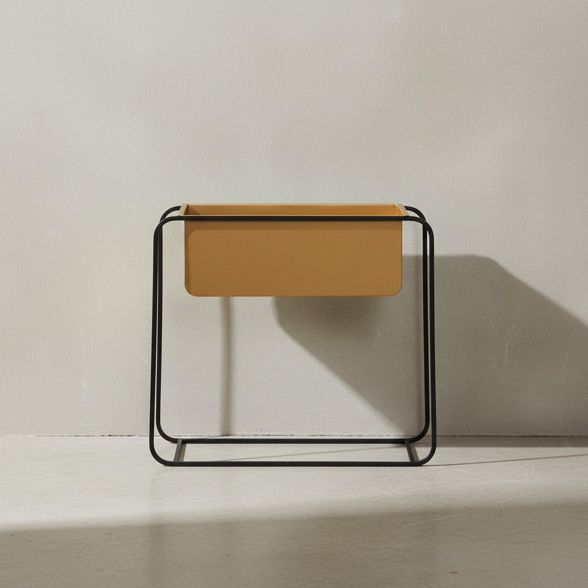 PFLANZKÜBEL Metall Gold/Schwarz 60x60x24 cm rechteckig - Goldfarben, Metall (40/60cm) - KADIMA DESIGN