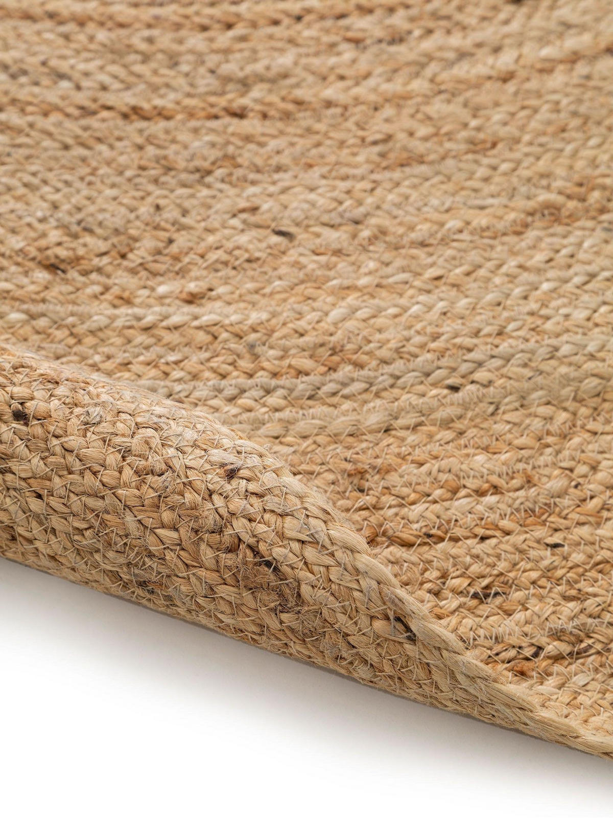 JUTETEPPICH oval Jutta Hellbraun 160x230 cm - Braun, Naturmaterialen (160/1cm) - KUNSTLOFT