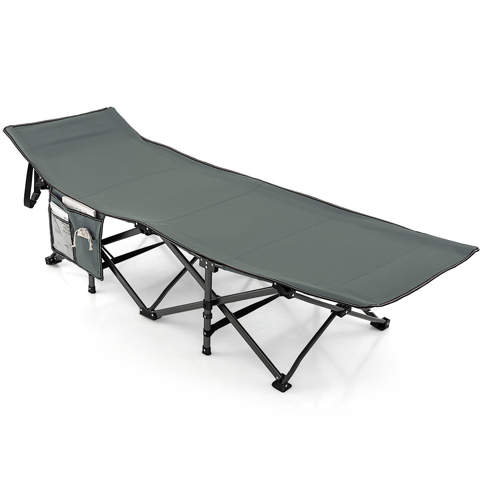 CAMPINGLIEGE Klappbare Grau - Grau, Metall - COSTWAY