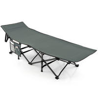 CAMPINGLIEGE Klappbare Grau - Grau, Metall - COSTWAY