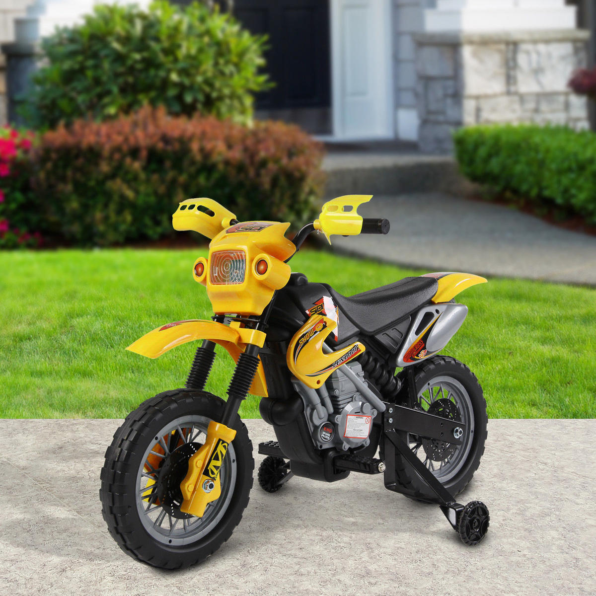 ELEKTRO-MOTORRAD DE-13172 abnehmbare Stützräder Gelb/Schwarz - Gelb, Kunststoff (102/53/66cm) - ComfortXL