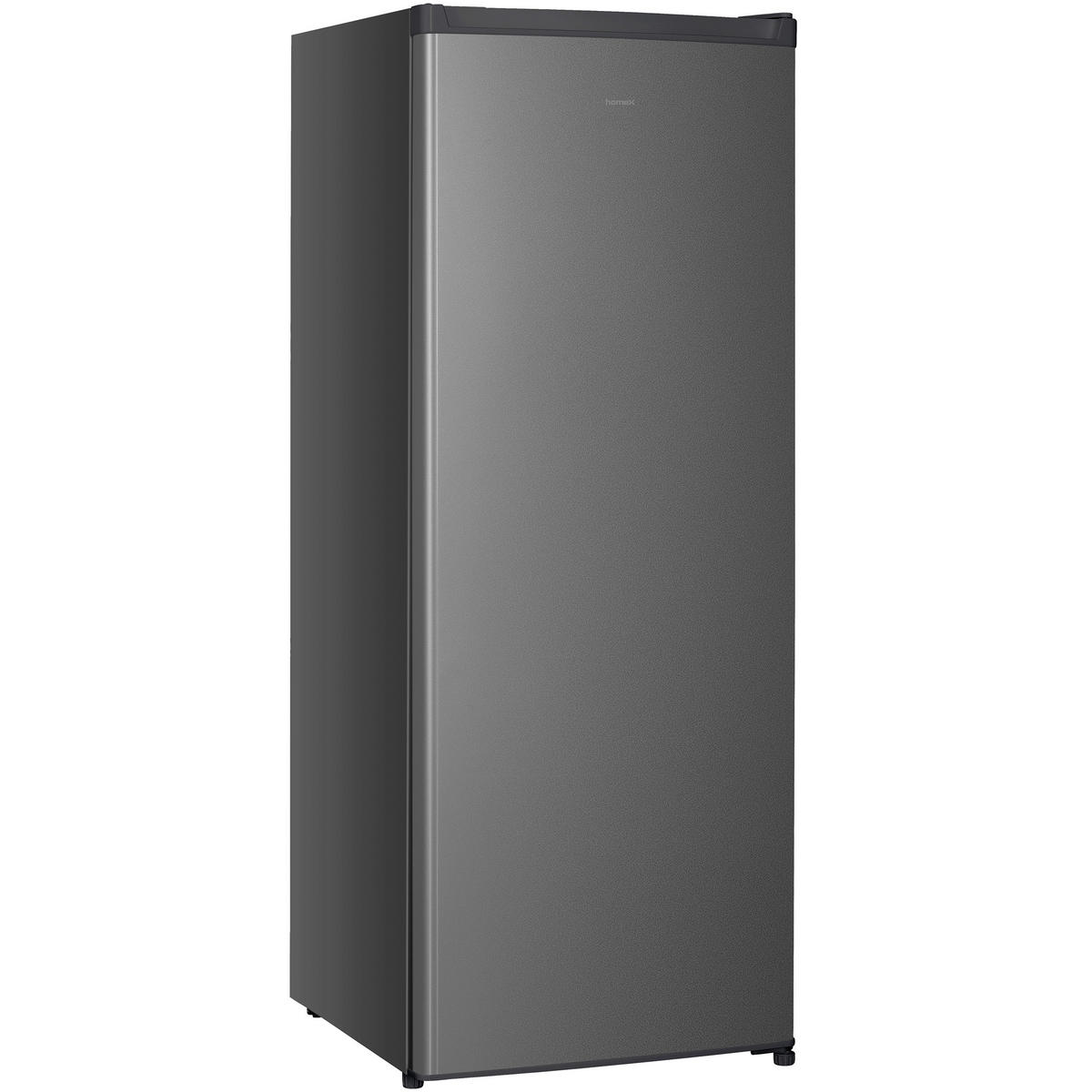 KÜHLSCHRANK ohne Gefrierfach groß - 242 Liter, freistehend, leise, silber - Silberfarben, Glas/Kunststoff (54.4/142.6/55.6cm) - homeX