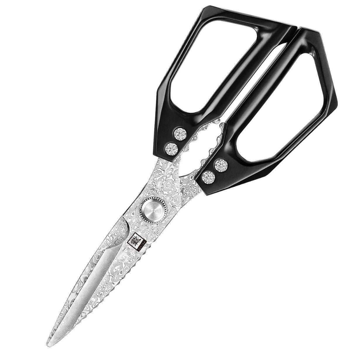 KÜCHENSCHERE DAMAST 23 cm - Silberfarben, Metall (23cm) - Zayiko