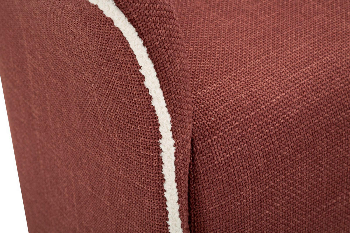 SESSEL Siena Swivel, bordeauxrot, Polyester, Eisen und Sperrholz, 83,5 x 66 x 80 cm - Bordeaux, Holzwerkstoff/Kunststoff (83.5/80/66cm) - Mauro Ferretti