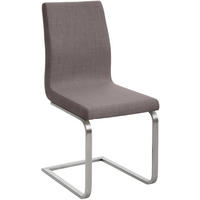 SCHWINGSTUHL Stoff Grau - Edelstahlfarben/Grau, Textil/Metall (40/90/50cm) - CLP
