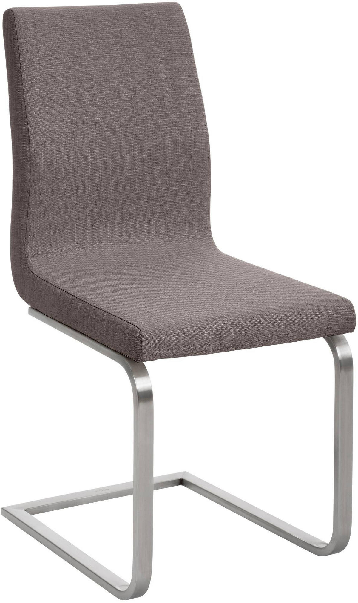 SCHWINGSTUHL Stoff Grau - Edelstahlfarben/Grau, Textil/Metall (40/90/50cm) - CLP