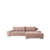 ECKSOFA WAVE Mit Schlaffunktion, Stoff SORO, Rosa Rechts - Rosa, Holz (281/105cm) - Kaiser Möbel