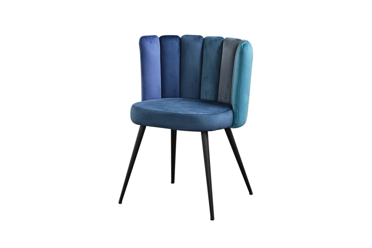 STUHL JADA Blau Velvet - Blau, Textil (59/86/55cm) - KAWOLA