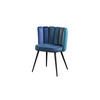 STUHL JADA Blau Velvet - Blau, Textil (59/86/55cm) - KAWOLA