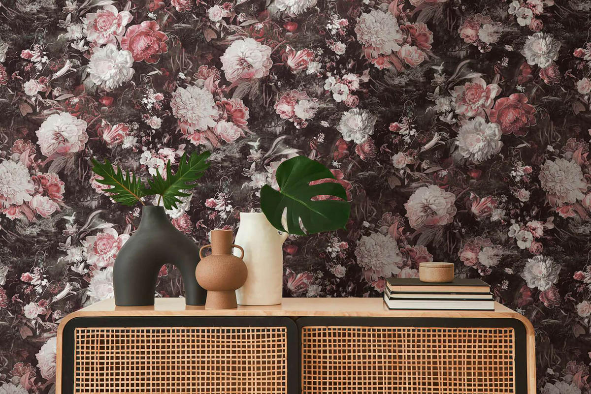 VLIESTAPETE Bunt 53/1005 cm - Schwarz, Textil (53/1cm) - KUNSTLOFT
