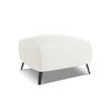 POUF Chenille Stoff Weiß - Schwarz/Weiß, Textil/Metall (65/44/65cm) - Makamii