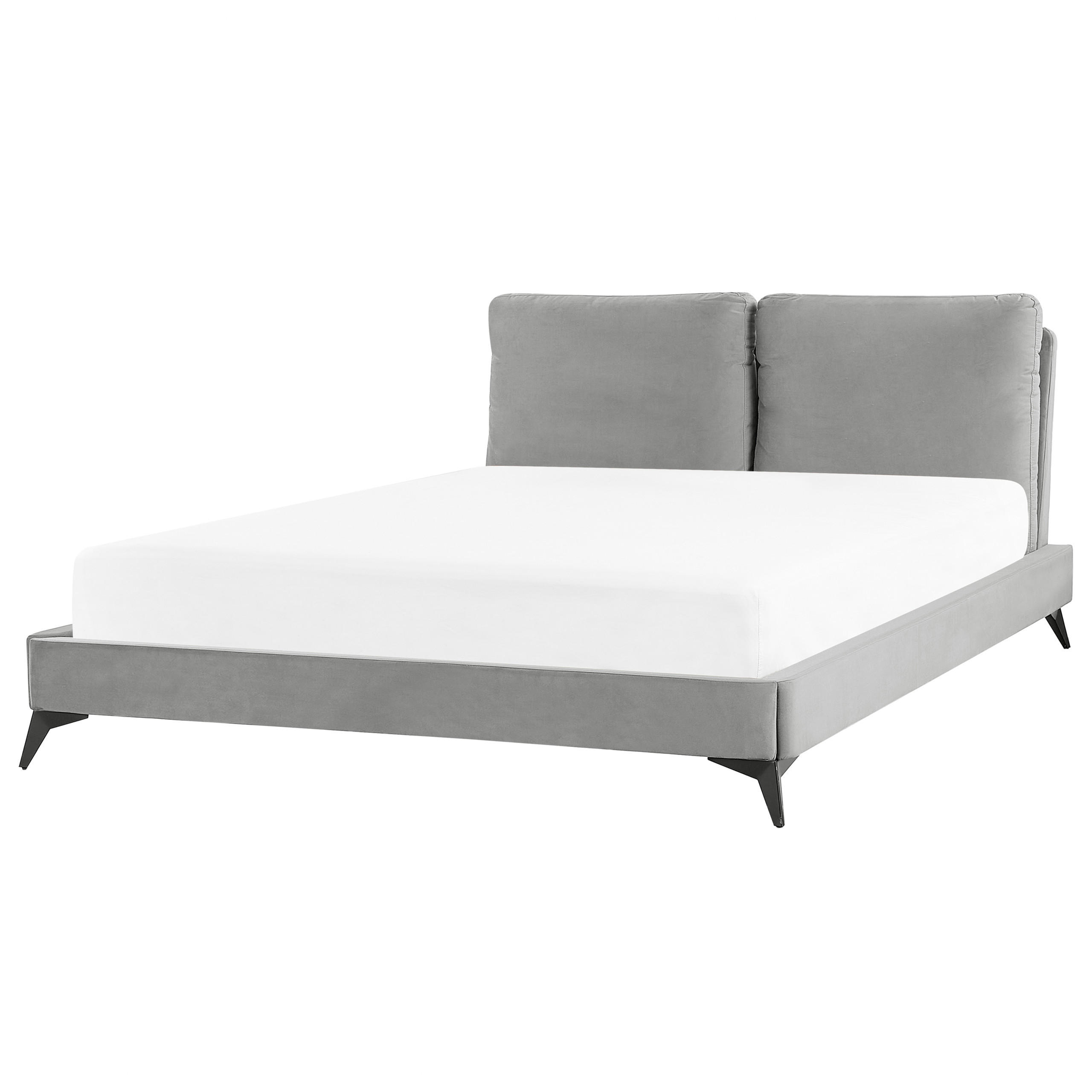 POLSTERBETT 160/200cm Grau Melle - Grau, Textil (160/200cm) - Beliani