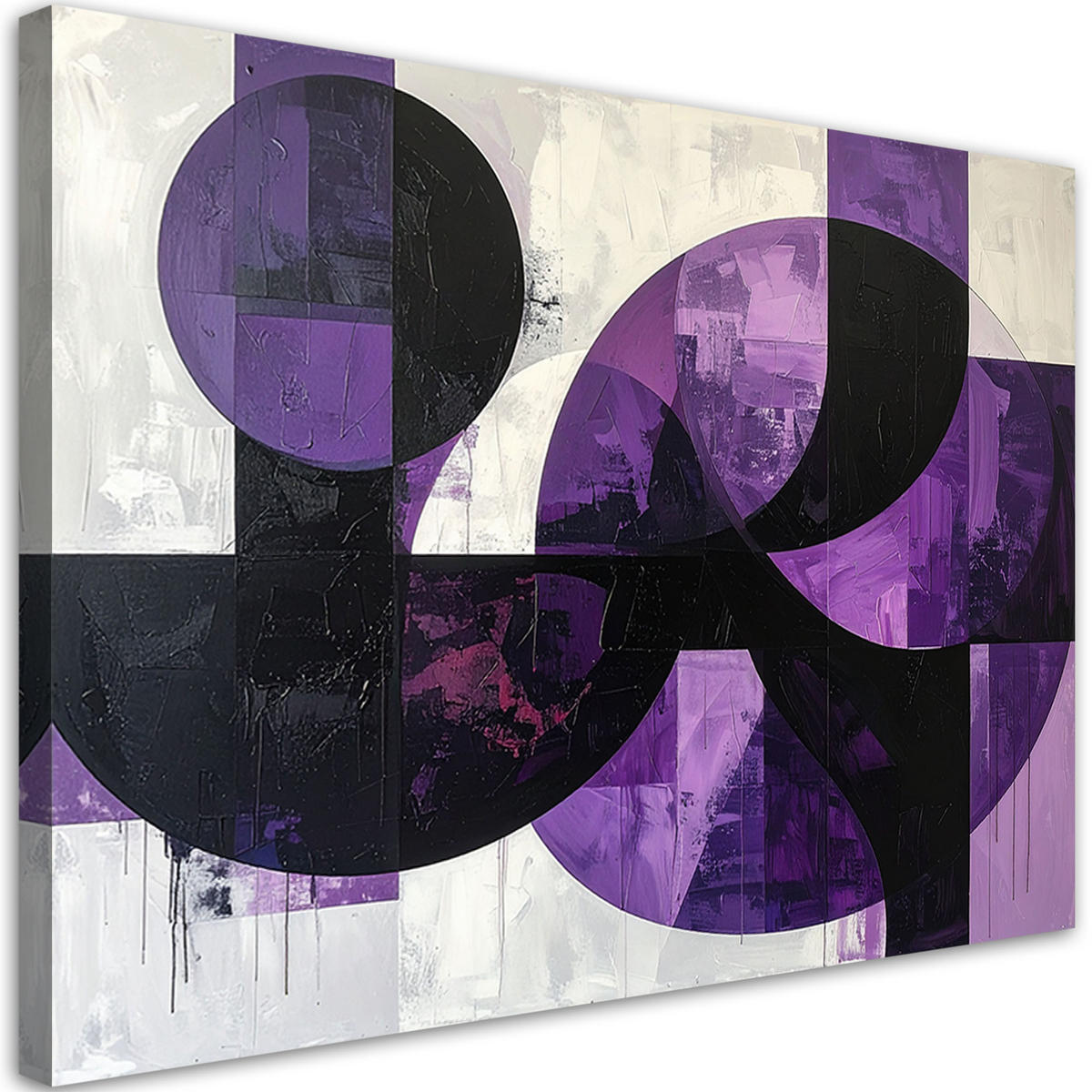 LEINWANDBILD 3D und geometrisch 120x80cm - Lila, Textil (120/80cm) - Feeby