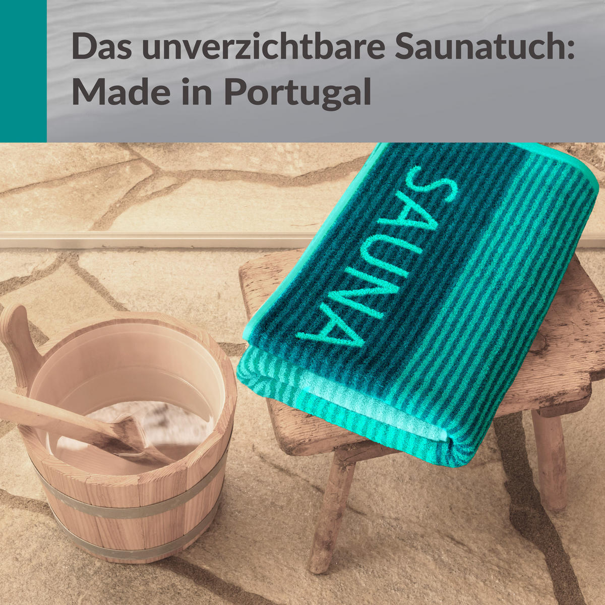 SAUNAHANDTUCH Helsinki Grün – Dunkelgrün 85x200 cm - Dunkelgrün/Grün, Textil (85/200cm) - Lashuma