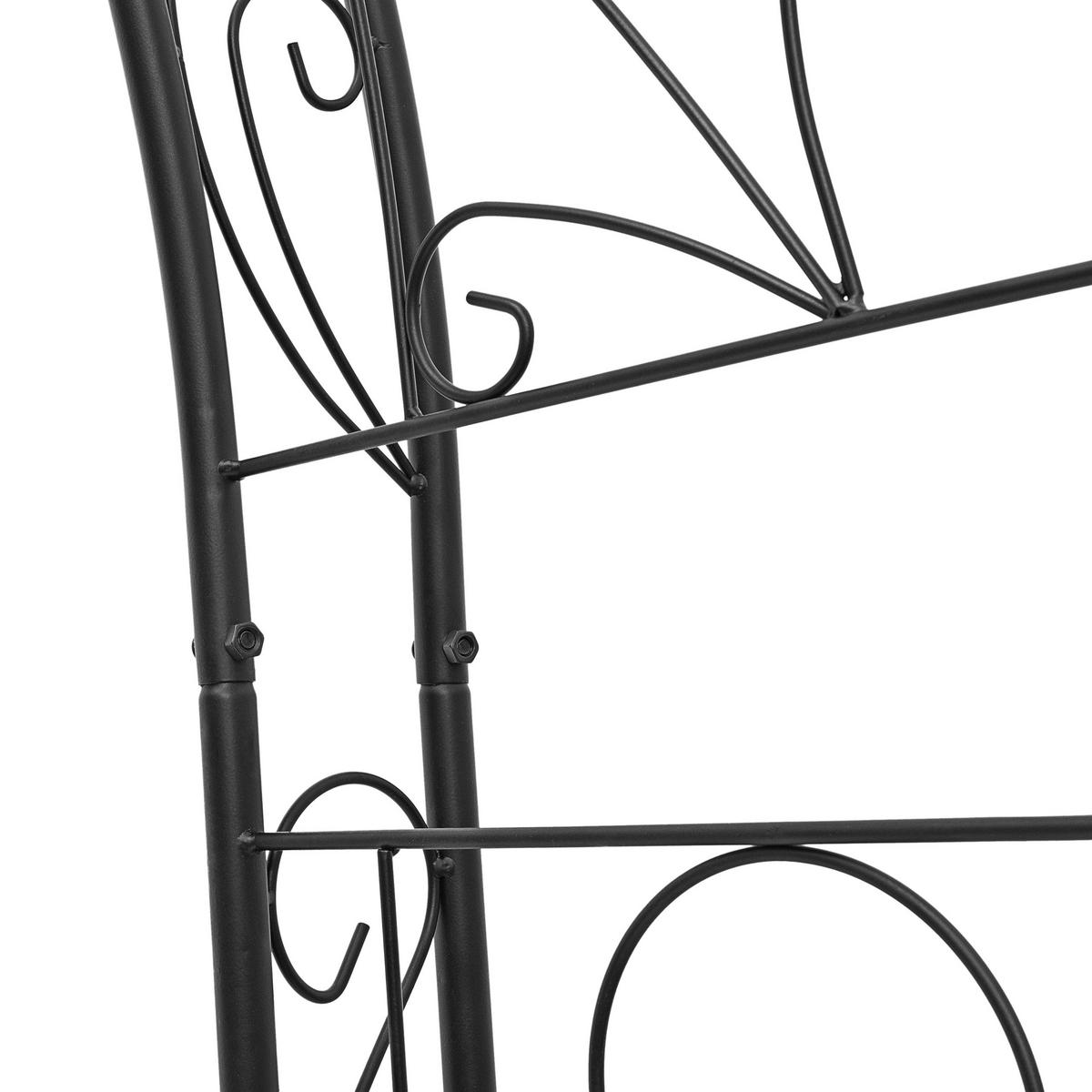 ROSENBOGEN - Schwarz, Metall (144/226/36.5cm) - Relaxdays