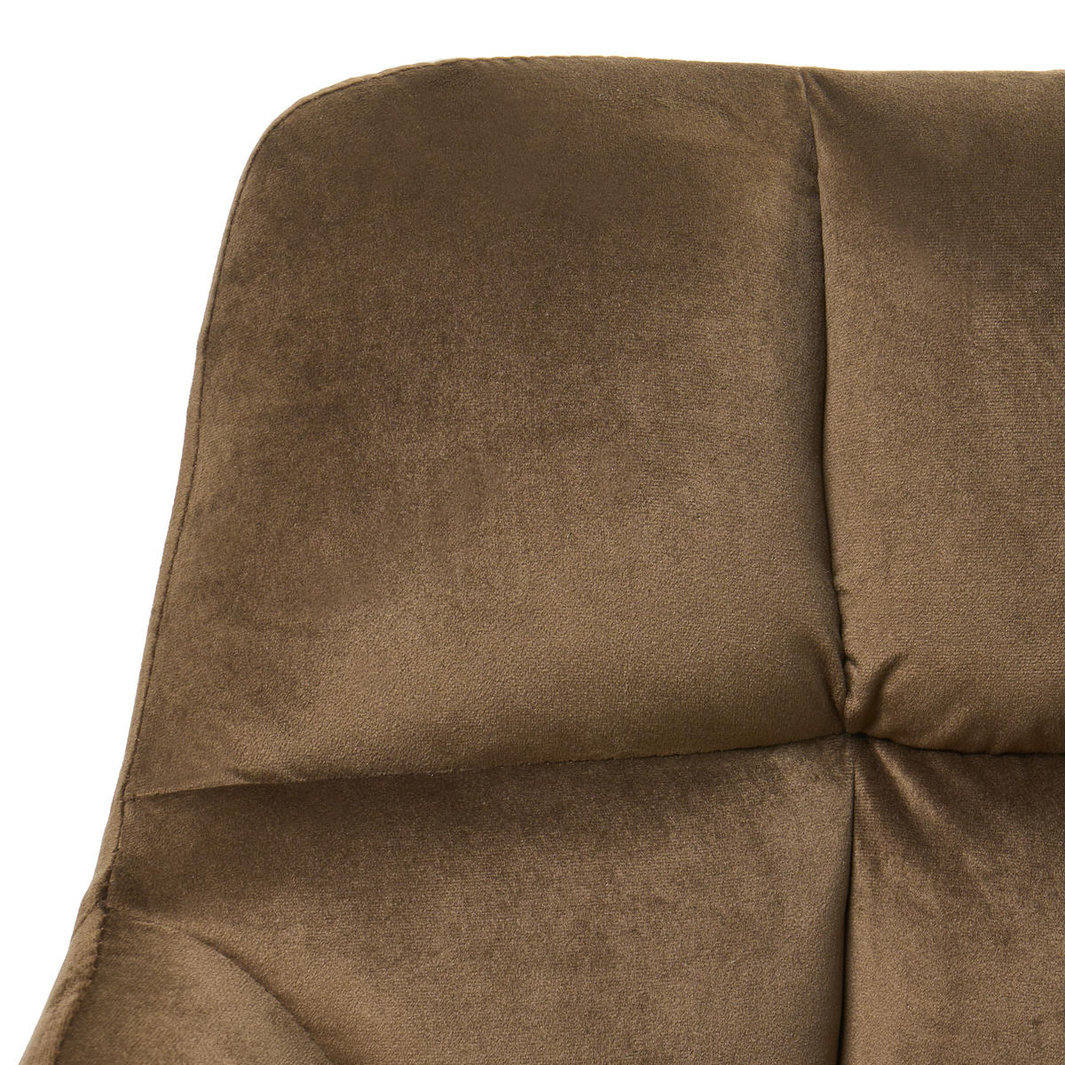 SCHREIBTISCHSTUHL Samtstoff Braun Palmdale - Braun, Textil (58/87/61cm) - Beliani