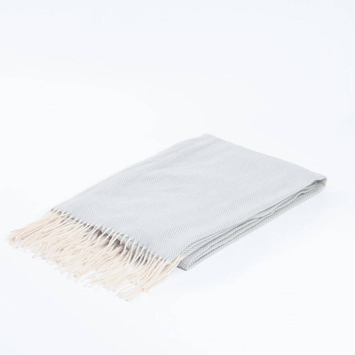 WOLLDECKE MILA - Farbe: Grau, Größe: 140 x 200 cm - Grau, Kunststoff (140/200cm) - Home Deluxe