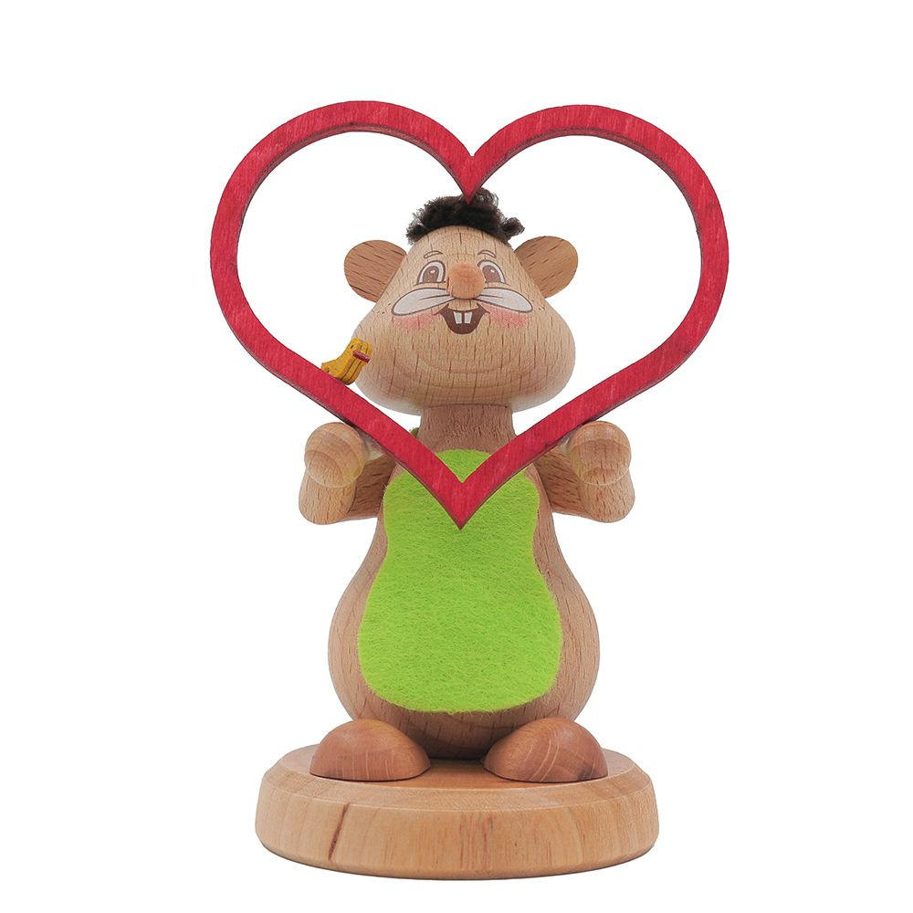 HOLZFIGUR Hamster Romantiker 11 cm - Multicolor, Metall (6/11/0.1cm)