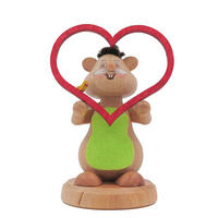 HOLZFIGUR Hamster Romantiker 11 cm - Multicolor, Metall (6/11/0.1cm)