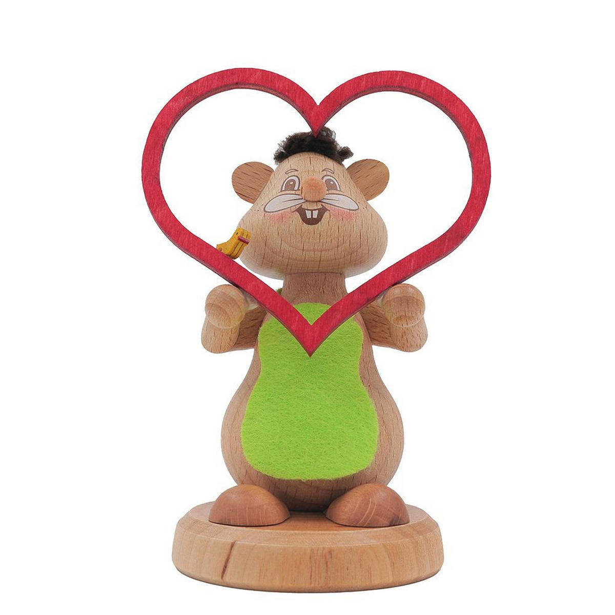 HOLZFIGUR Hamster Romantiker 11 cm - Multicolor, Metall (6/11/0.1cm)