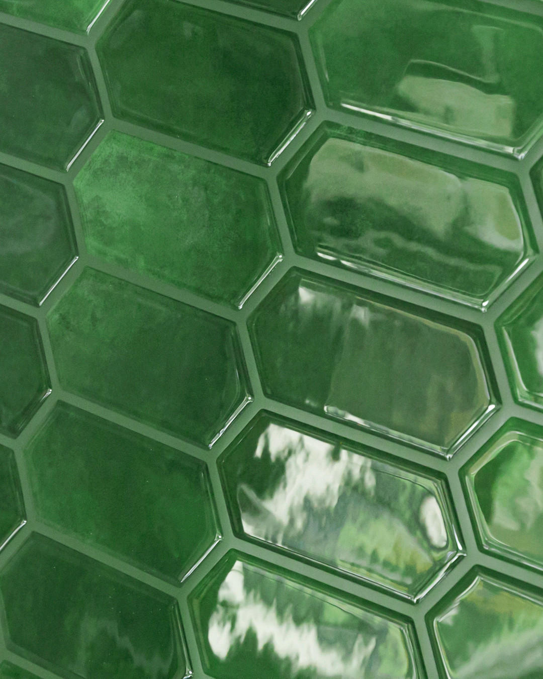 FLIESENAUFKLEBER 1 Stück 30,5 x 30,5 cm Selbstklebende Fliesen - Pera Verde - Grün, Kunststoff (30.5/0.12/30.5cm) - Mazovia