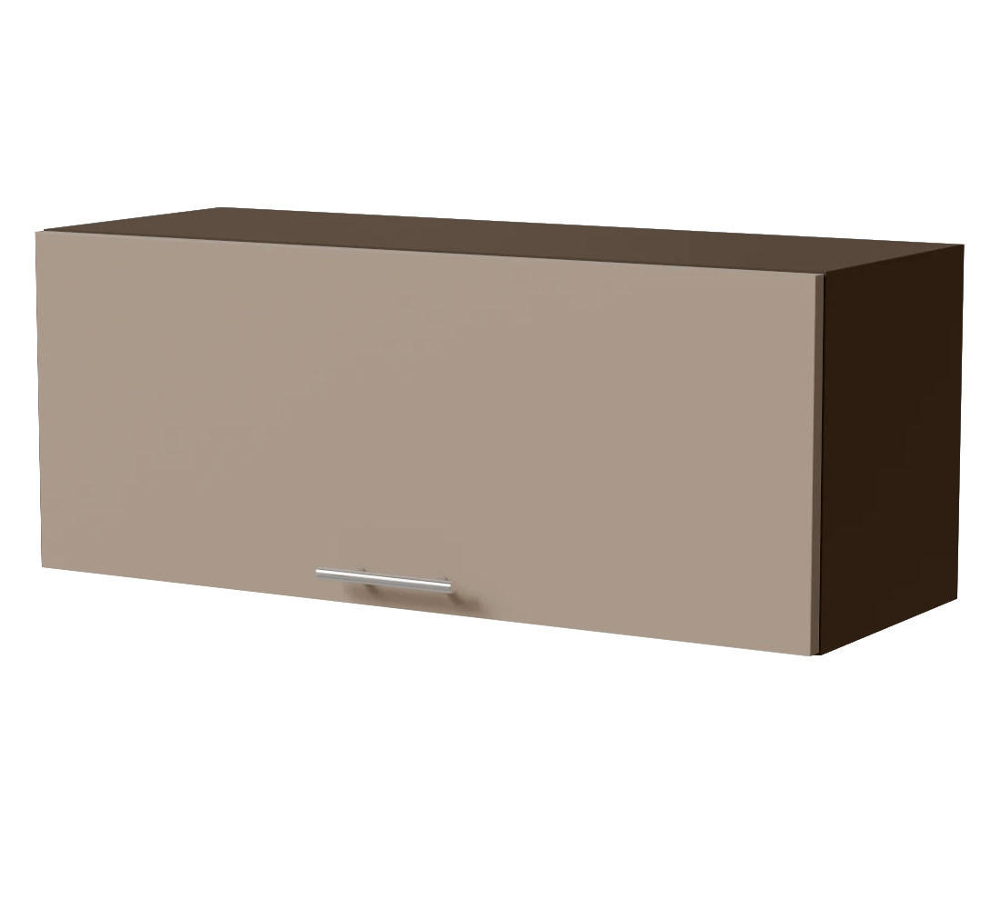 KLAPPHÄNGESCHRANK Brerra W4B/90 Lava / RAL 1019 graubeige Matt 90 / 32,5 / 36cm mit Gasdruckdämpfer - Dunkelgrau/Graubraun, Holz/Holzwerkstoff (90/36/32.5cm) - Feldmann-Wohnen