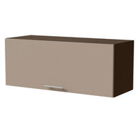 KLAPPHÄNGESCHRANK Brerra W4B/90 Lava / RAL 1019 graubeige Matt 90 / 32,5 / 36cm mit Blum Aventos Klappenbeschlag - Dunkelgrau/Graubraun, Holz/Holzwerkstoff (90/36/32.5cm) - Feldmann-Wohnen
