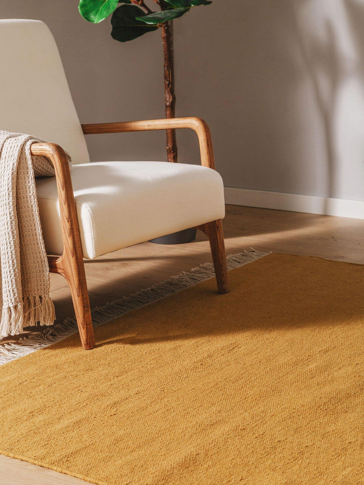 WOLLTEPPICH Liv Gelb 170x240 cm - Gelb, Textil (170/240cm) - benuta Pop