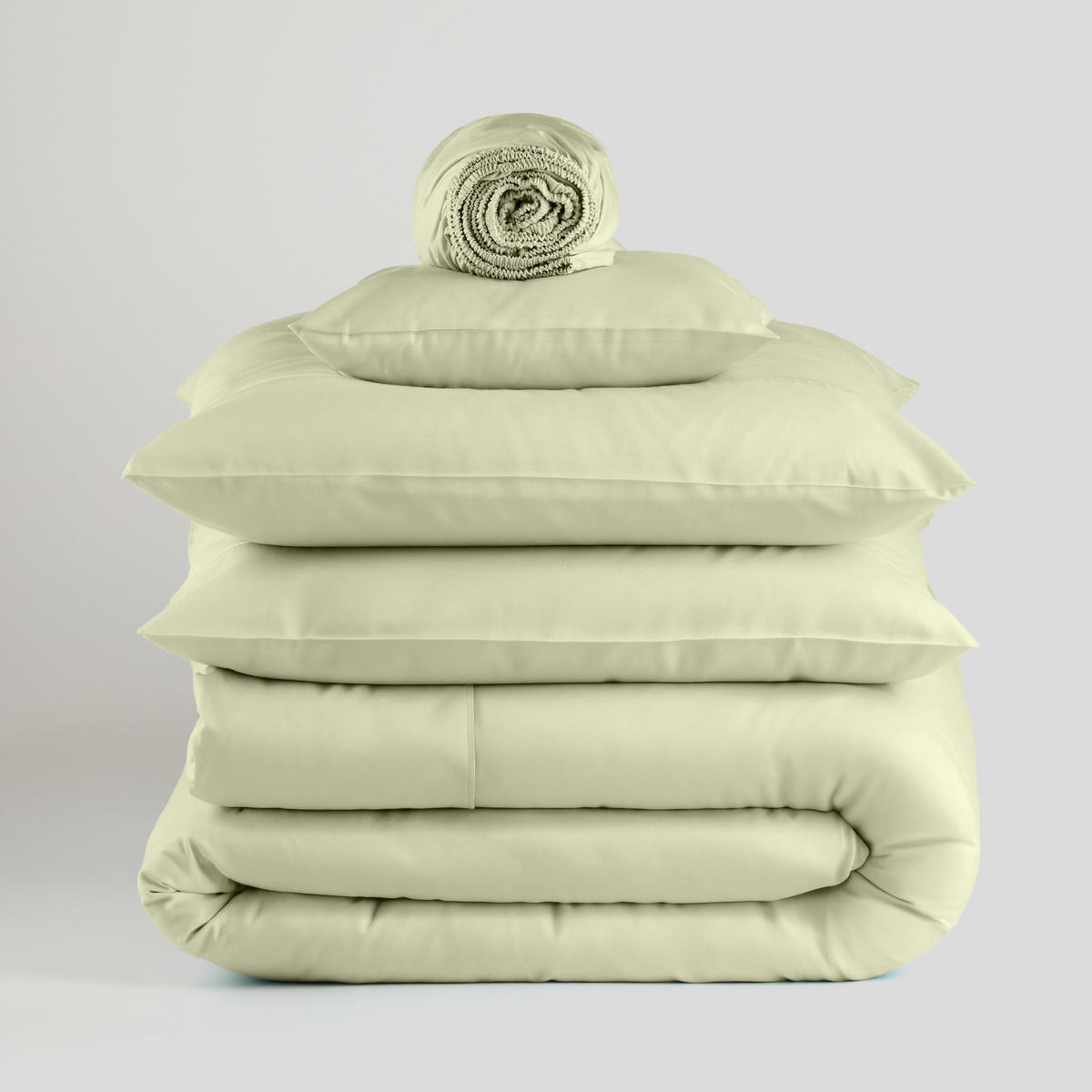 BETTWÄSCHE Satinette - Hellgrün, Textil (200/220cm) - home&you
