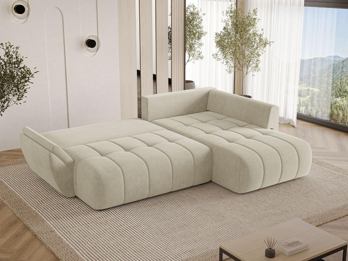 ECKSOFA Genoa Beige - Beige, Holz/Textil (266/190cm) - Graingold