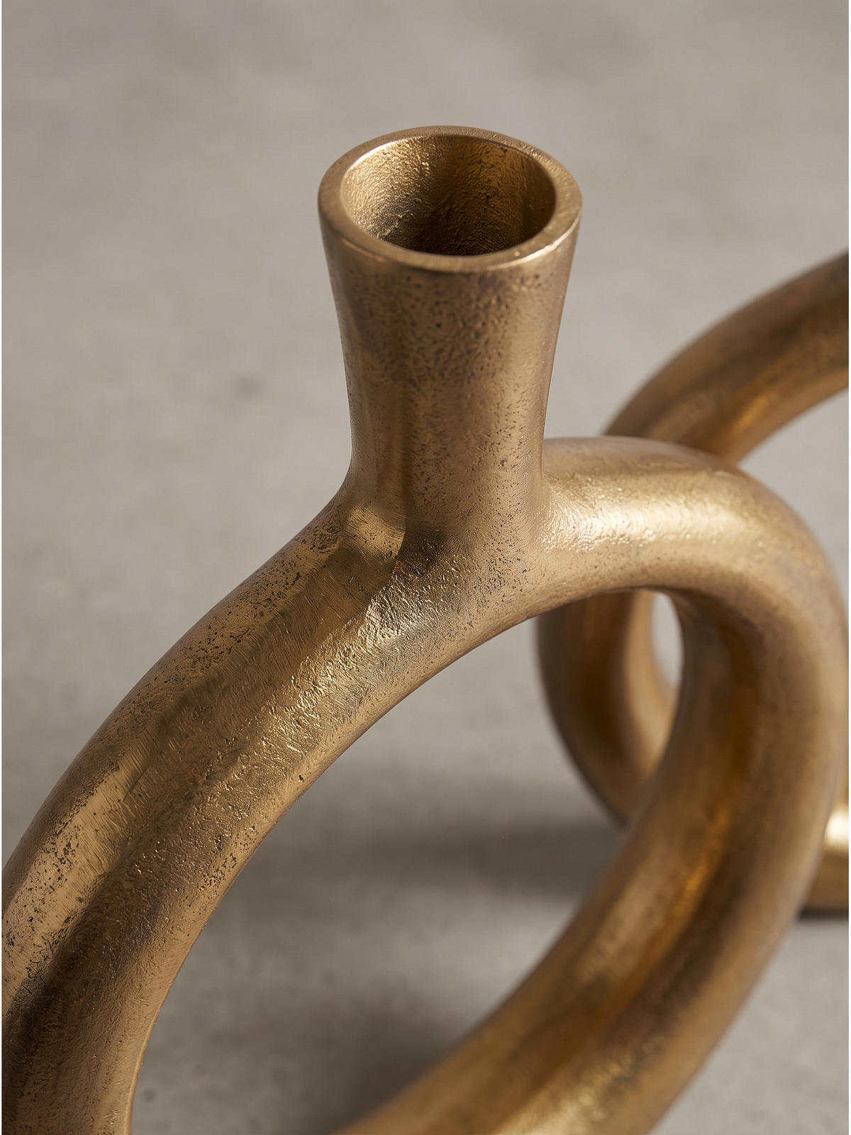 VASEN 2er-Set BAVENO, Aluminium, handgefertigt, Gold, 35 x 7 x 45 cm - Goldfarben, Metall (45cm) - KADIMA DESIGN