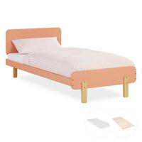 KINDERBETT altrosa 90/200 Lattenrost Matratze - Altrosa, Holz (95/77/209cm) - Homestyle4u