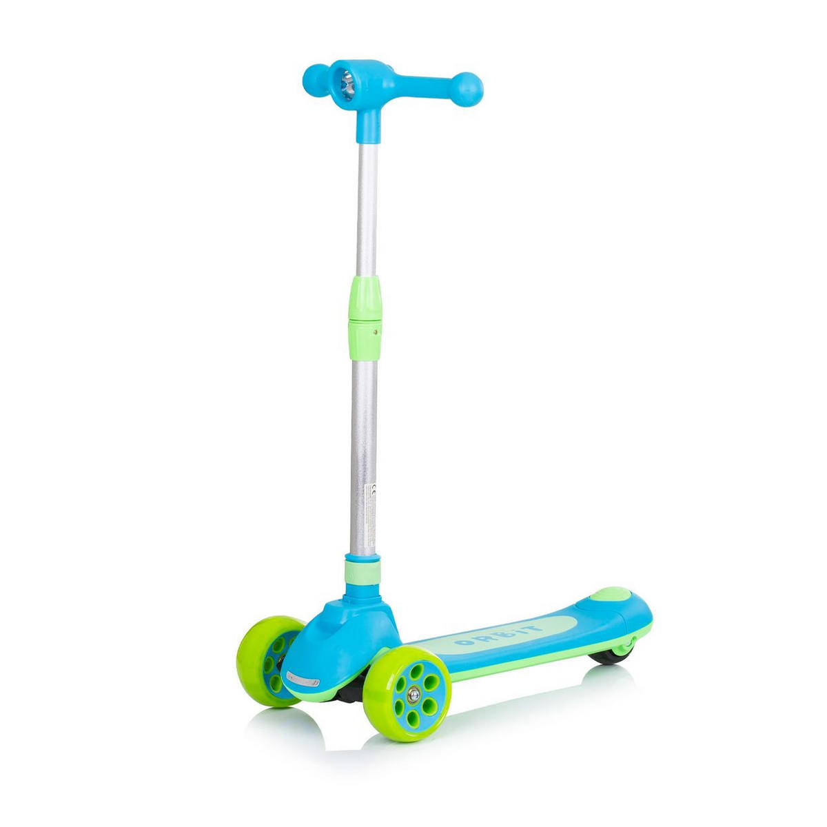 KINDERROLLER Orbit blau Bremse Lenker höhenverstellbar klappbar - Grün, Metall (54/23/65cm) - Chipolino