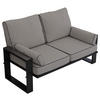 LOUNGESOFA Elba 2 Sitzer - Grau - Grau, Textil (150/90/87cm) - MKS