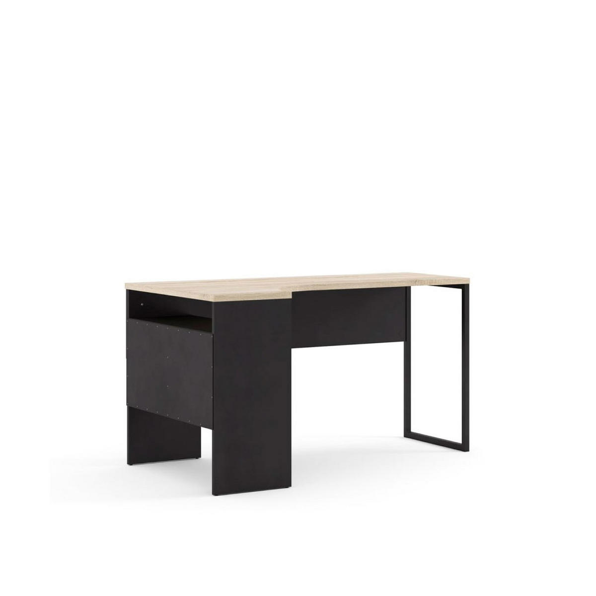 SCHREIBTISCH Schwarz - Schwarz, Holzwerkstoff (81/145/77cm) - ebuy24