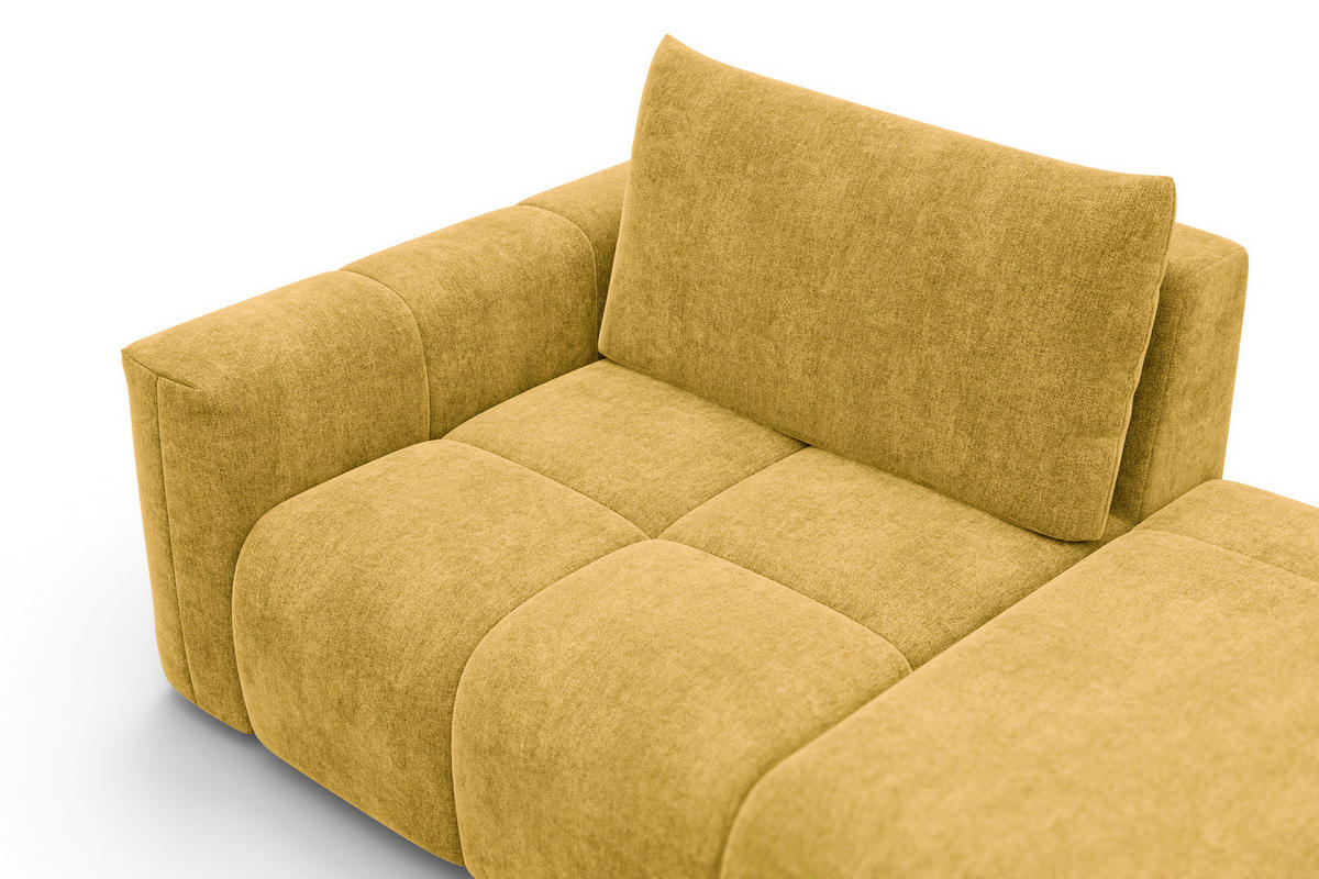 SOFA VERONA 4-Sitzer, Gelb - Gelb/Schwarz, Holz/Textil (282/83/110cm) - Courtois Laville
