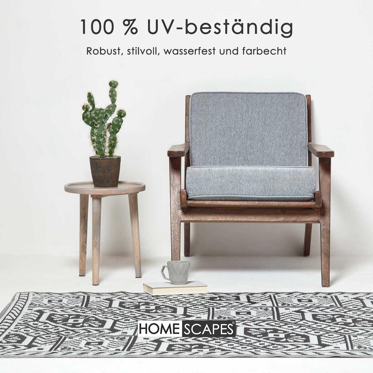 OUTDOORTEPPICH Ethno-Muster 120/180 cm - Multicolor, Kunststoff (122/182cm) - Homescapes