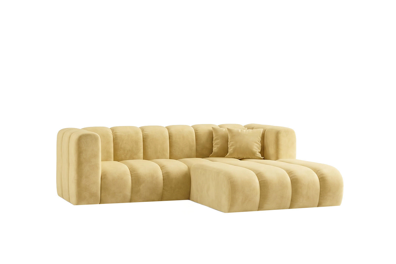 Kaiser Möbel Ecksofa Hellgelb 227x179 cm