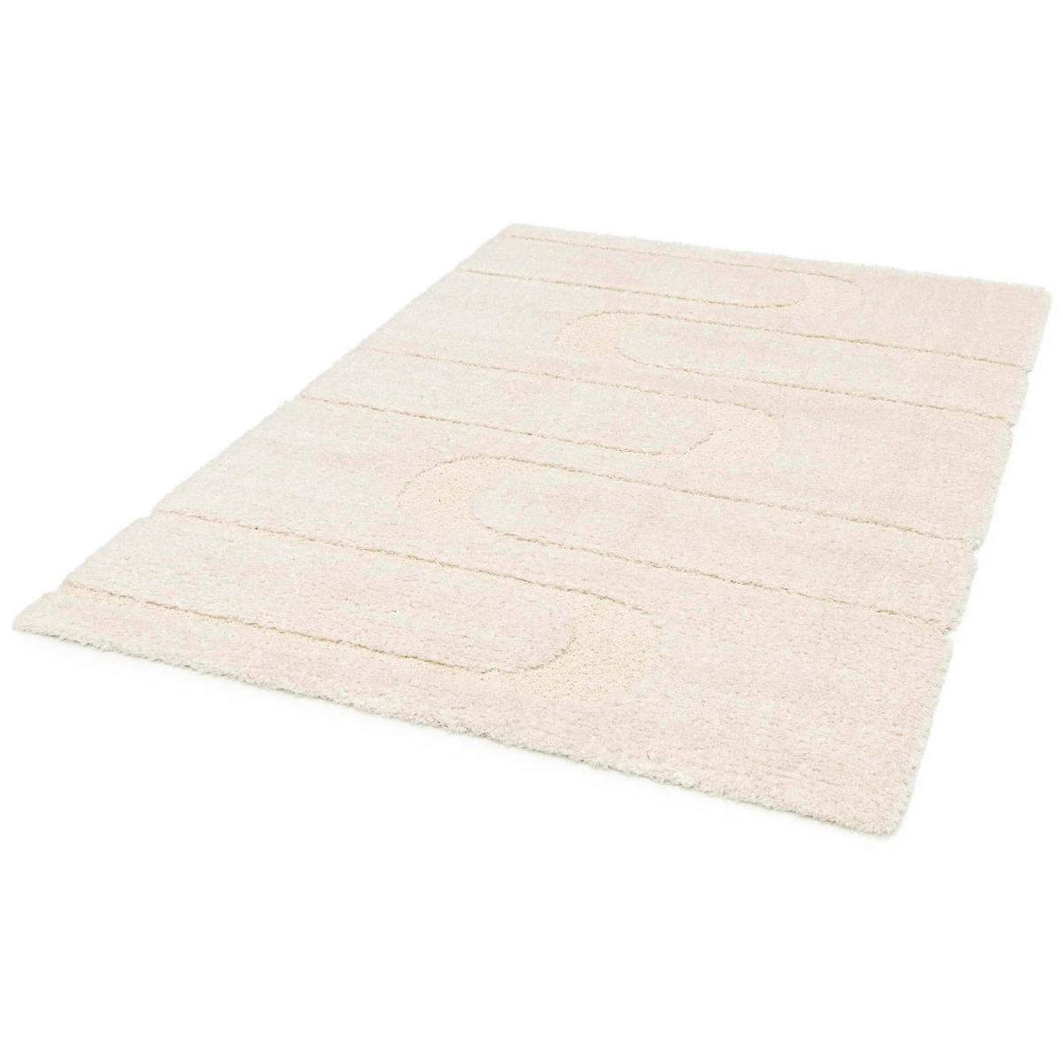 TEPPICH, Weiß - Weiß, Textil (120/170cm) - Oviala