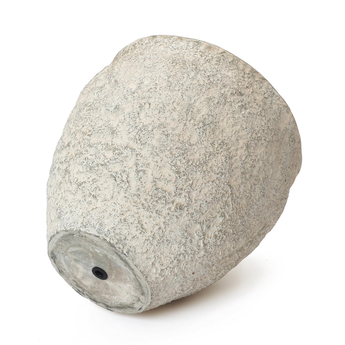 PFLANZKÜBEL in Betonoptik, hellgrau, Ø 42 × H 37 cm - Weiß, Naturmaterialien (39cm)