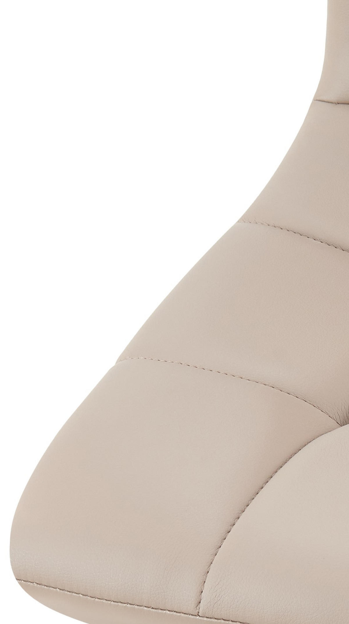 STUHL 4er Set Lederlook taupe - Taupe/Schwarz, Textil/Metall (45/84/55cm) - CLP