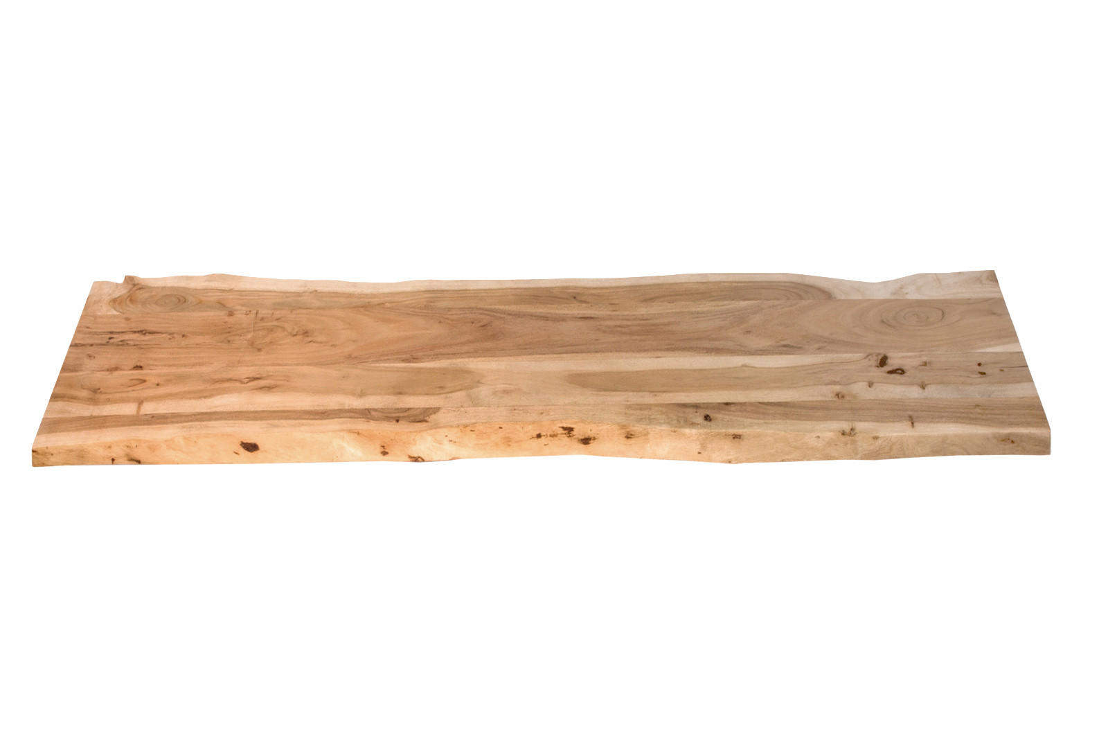 TISCHPLATTE CURTIS - Beige/Naturfarben, Akazienholz/Holz (40/200/3cm) - SAM