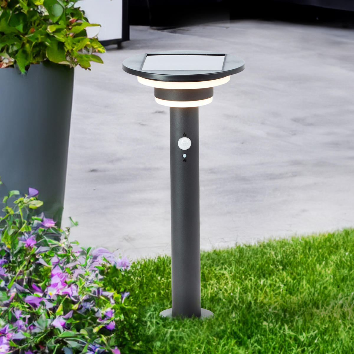 SOCKELLEUCHTE Garvina G40406/06 - Schwarz, Metall (21/21/45cm) - Brilliant