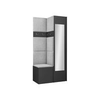 GARDEROBEN-SET Orion XXV - Hellgrau/Graphitfarben, Holzwerkstoff/Kunststoff (82/186/46cm) - MIRJAN24