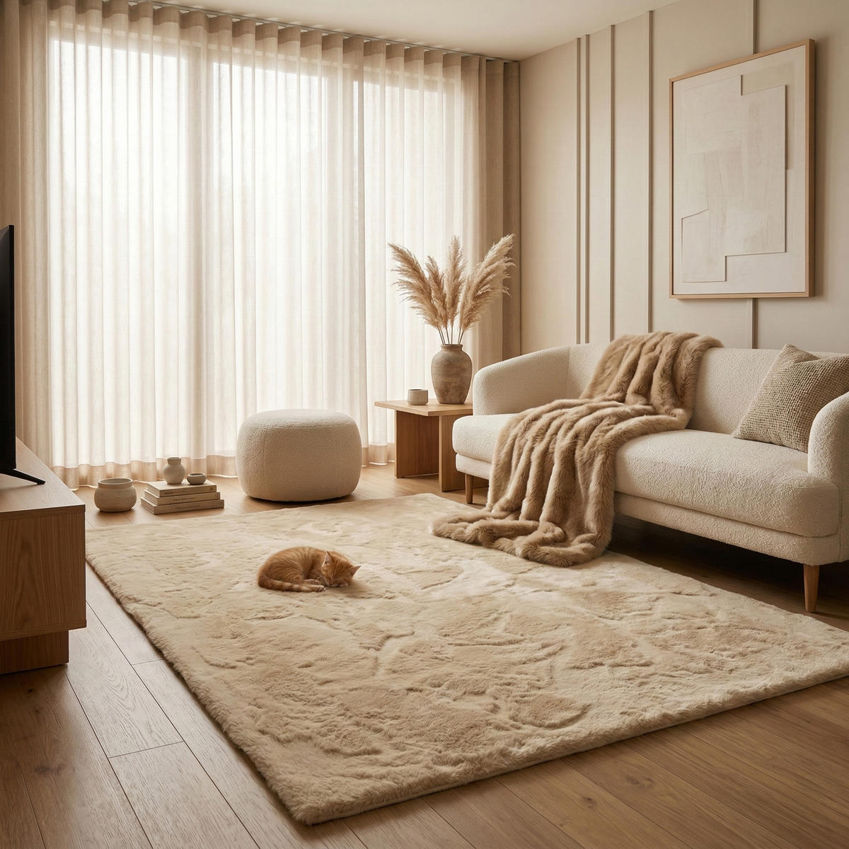 FELLTEPPICH COZY SUPER SOFT 200/290 cm Beige - Beige, Textil (200/290cm) - Consilio Concept