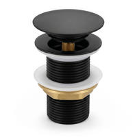 CLICK-CLACK-ABLAUFVENTIL Schwarz - Schwarz, Metall (6.6/10.2/10.2cm) - Akord