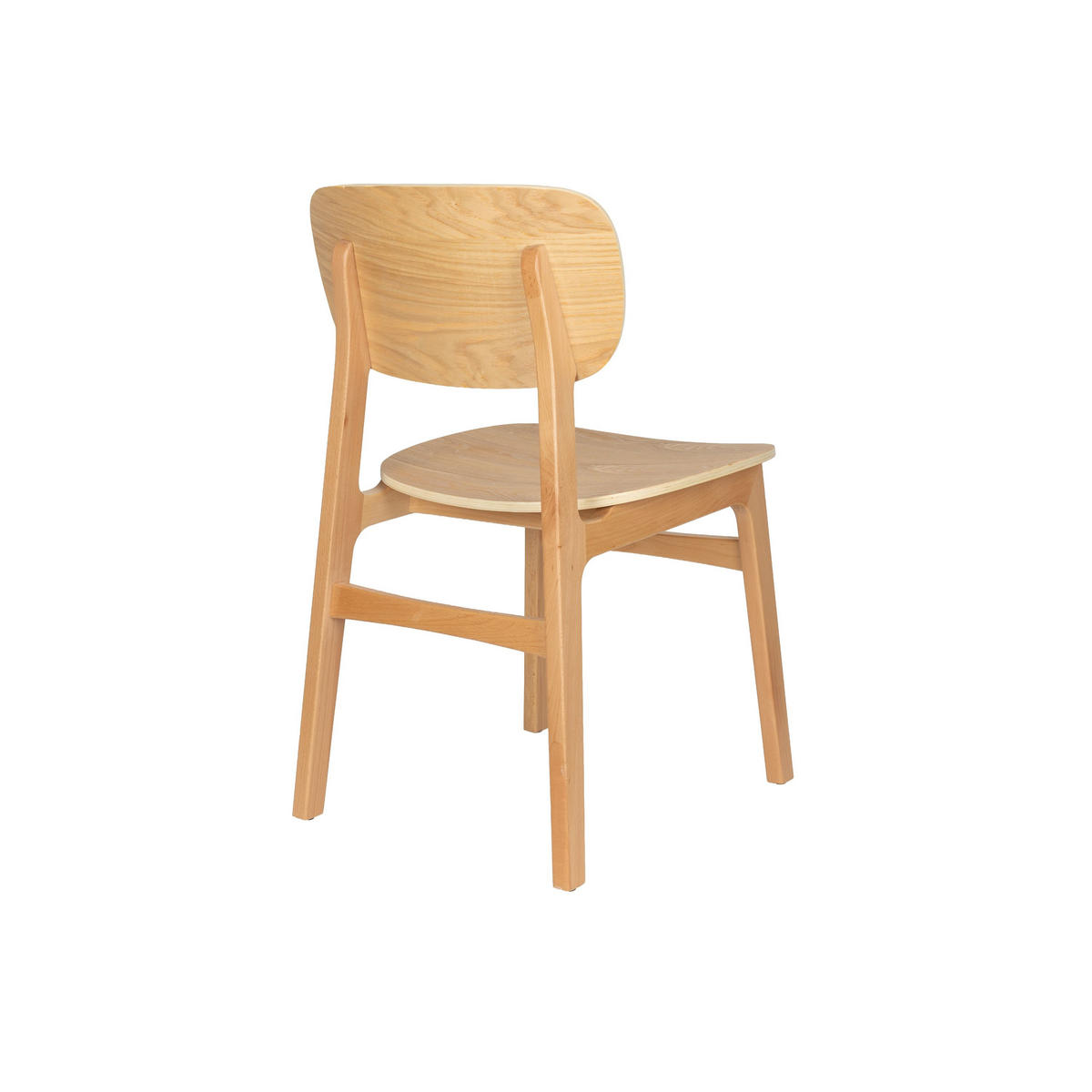 ESSZIMMERSTÜHLE Fleur Naturel - 2 er Set - Beige, Holzwerkstoff (46.5/81/54.5cm) - Zuiver