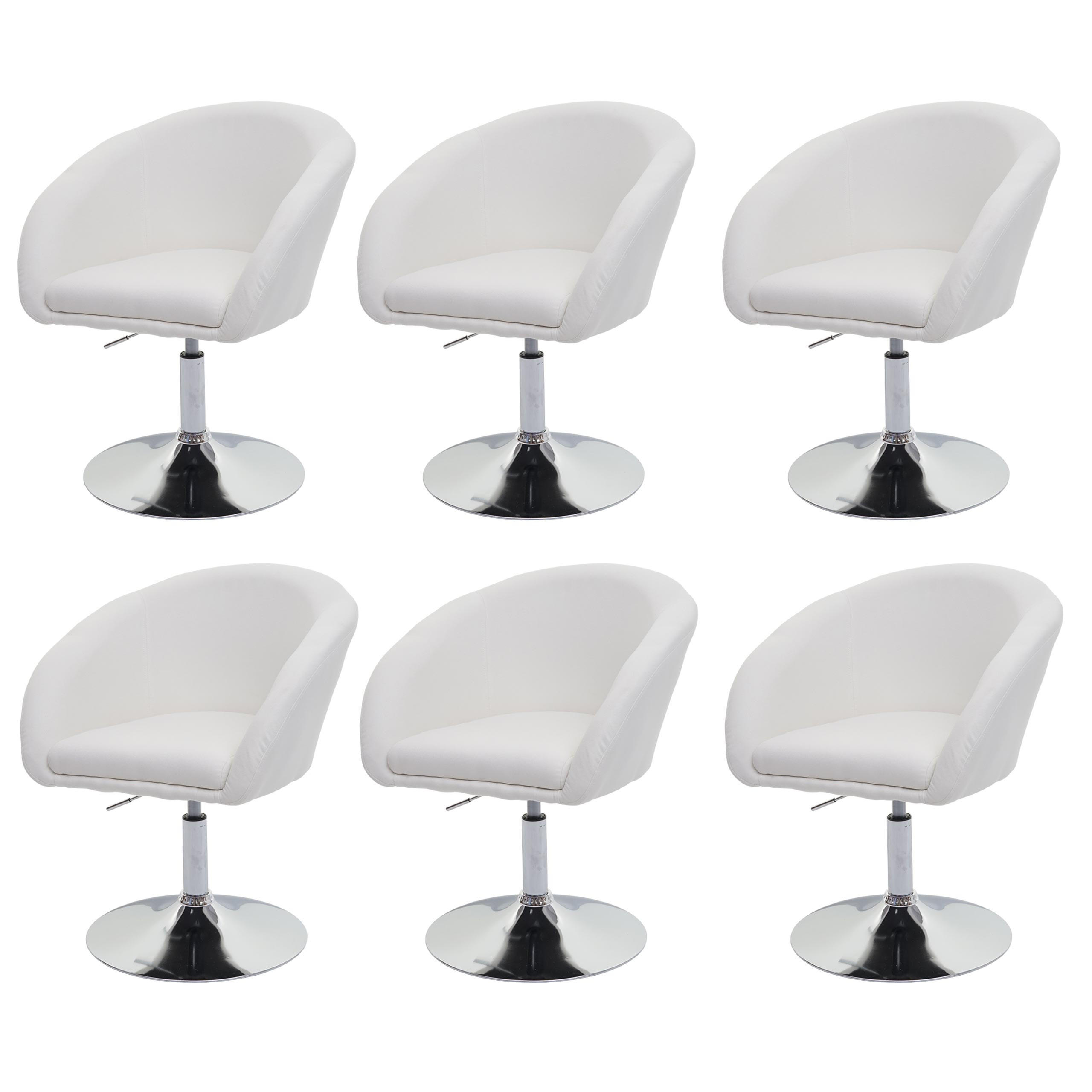 ESSZIMMERSTUHL Cremeweiß 6er-Set - Weiß, Textil (59/90/60cm) - MCW