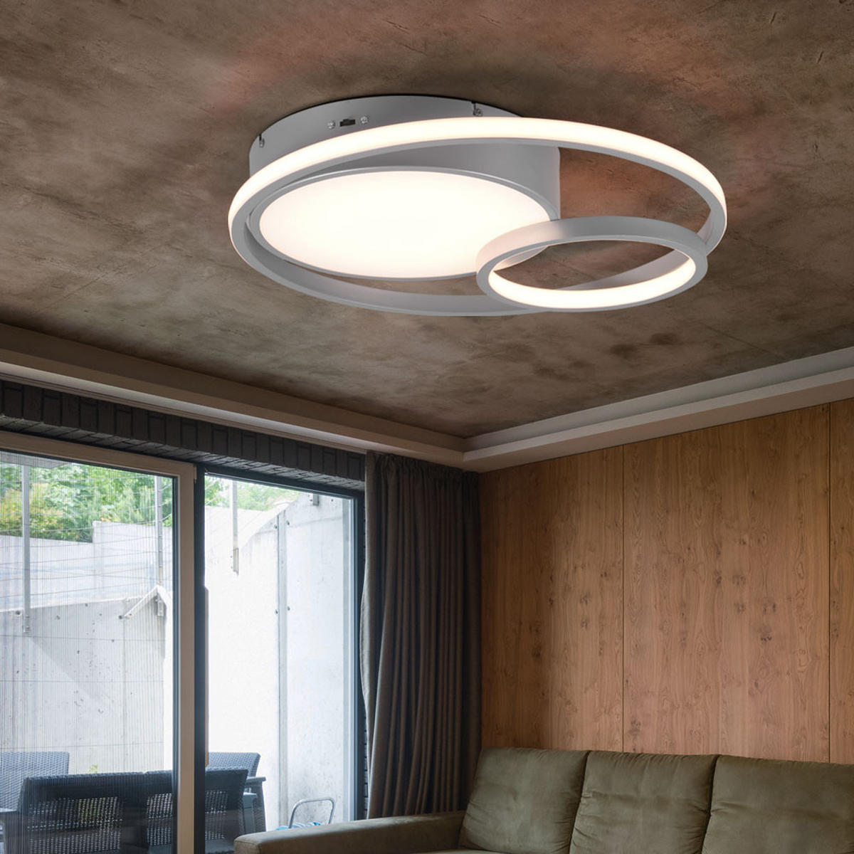 LED DECKENLEUCHTE Vuelta Silber - Silberfarben, Metall (48/48/9cm)